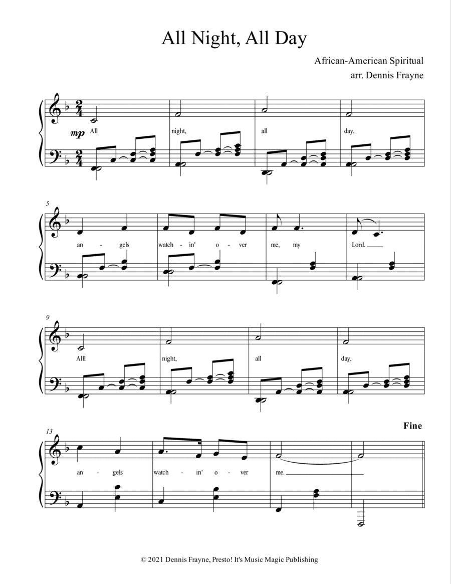 All Night, All Day (All Night All Day) (arr. Dennis Frayne)