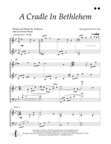 A Cradle In Bethlehem (arr. Lorie Line)