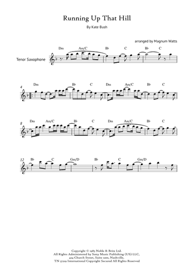 Running Up That Hill (arr. Magnum Watts)