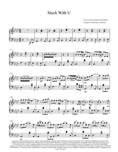 Stuck With U (arr. C&D Music Publishing)