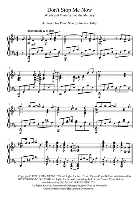 Don't Stop Me Now (arr. Andrei Hadap)