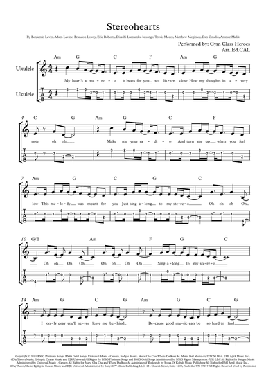Stereo Hearts (arr. Arr. Ed.CAL)