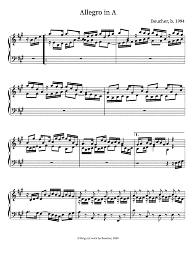 Allegro in A Major for Keyboard