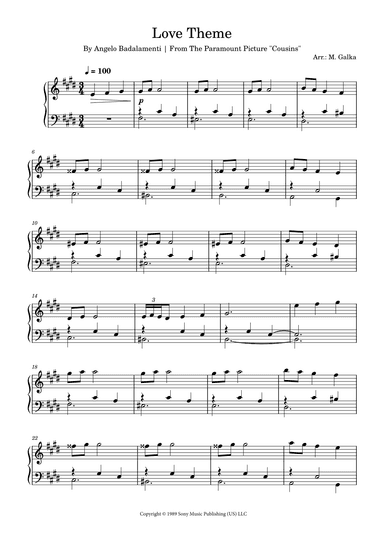Cousins (Love Theme) (arr. M. Galka)