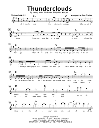 Thunderclouds (arr. Ron Sheffer)