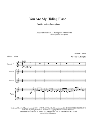 You Are My Hiding Place (arr. Terry M. Forsyth)