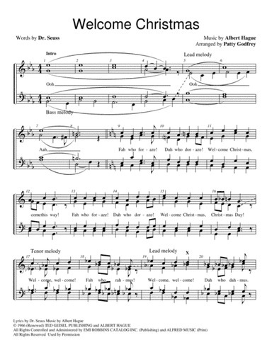 Welcome Christmas (arr. Patty Godfrey)