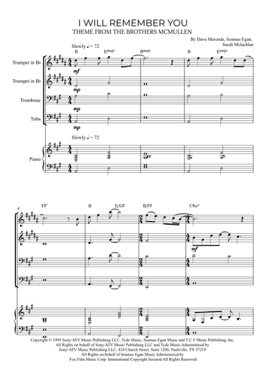 I Will Remember You (arr. Alex Nunes Rodrigues)