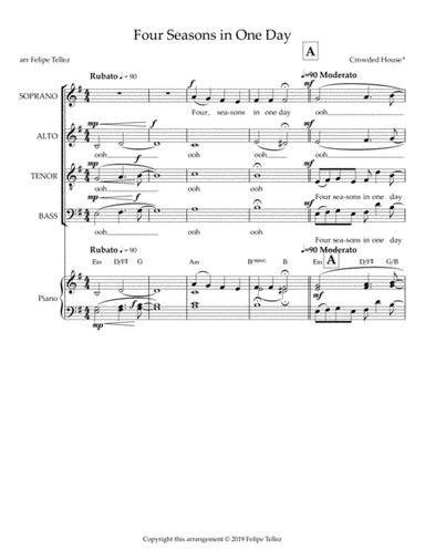Four Seasons In One Day (arr. Felipe Tellez)