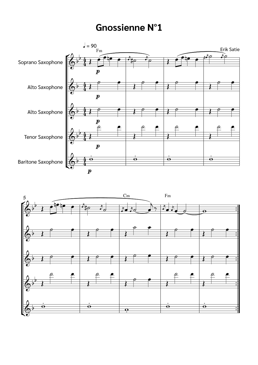 Gnossienne N°1 (arr. Jackson Spindler)