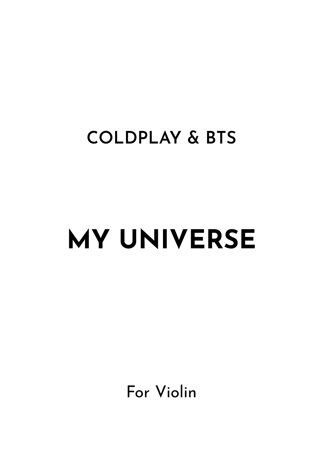My Universe (arr. Jireh J.)