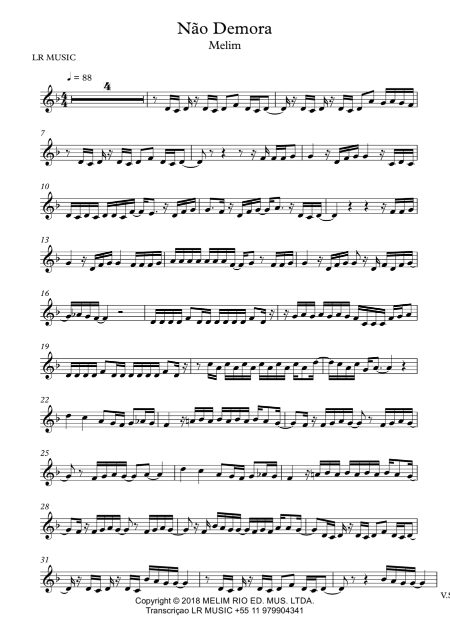 Nao Demora (arr. Lucas Rocha)