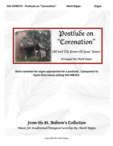 Postlude on "Coronation" (All Hail The Power Of Jesus' Name) StA OV00175 (arr. Mark Rippe)