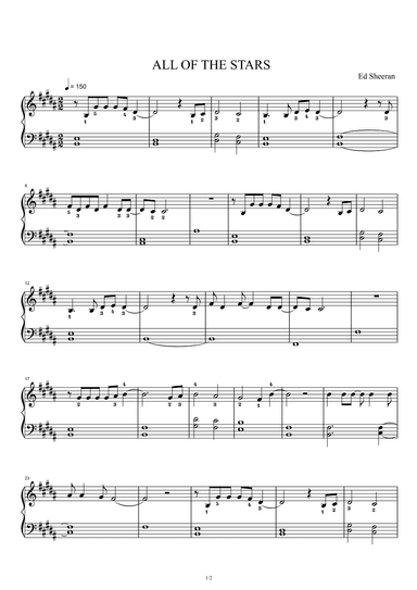 All Of The Stars (arr. Ed Sheeran)