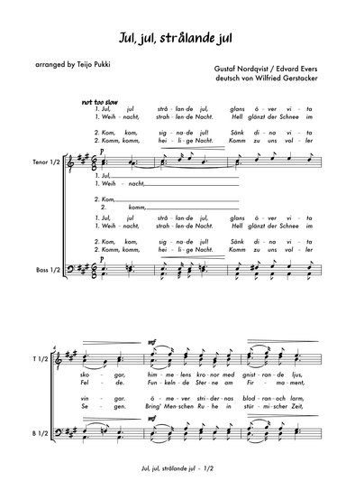 Jul, jul, strålande jul (arr. Teijo Pukki)