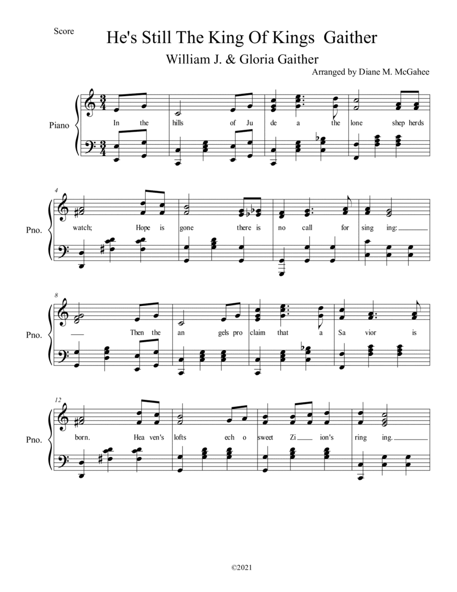 He's Still The King Of Kings (arr. Diane M. McGahee)