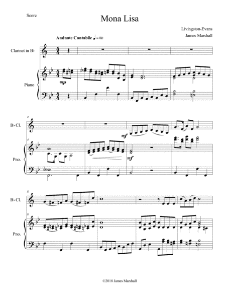 Mona Lisa (arr. James Marshall)