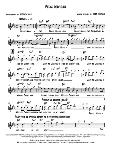 Feliz Navidad (arr. Stephen Bulat)