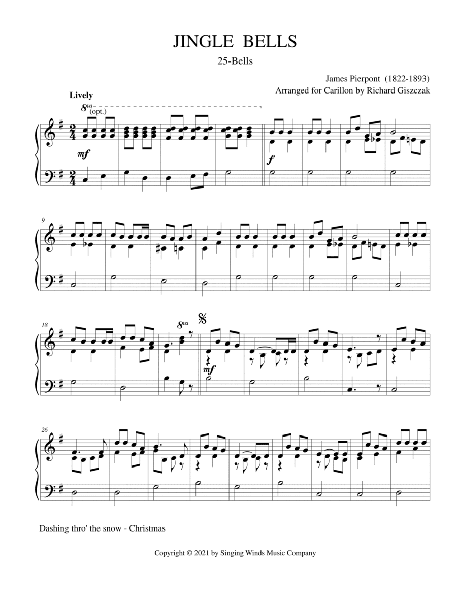 25B. Jingle Bells (arr. Richard Giszczak)