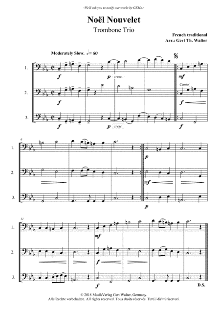 Noel Nouvelet (arr. Gert Th. Walter)
