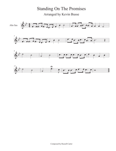 Standing On The Promises - Alto Sax (arr. Kevin Busse)