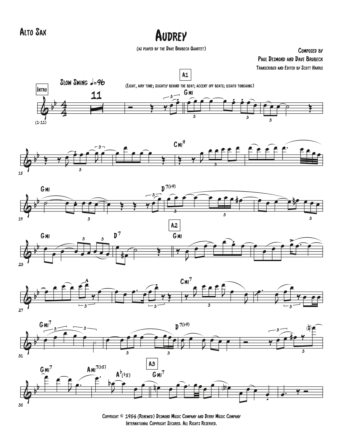 Audrey (arr. Scott Harris)