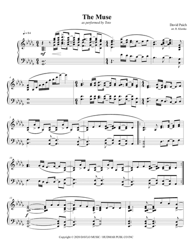 The Muse (arr. Artistic Piano Publishing)