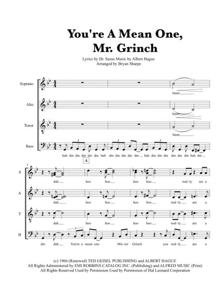 You're A Mean One, Mr. Grinch (arr. Bryan Sharpe)