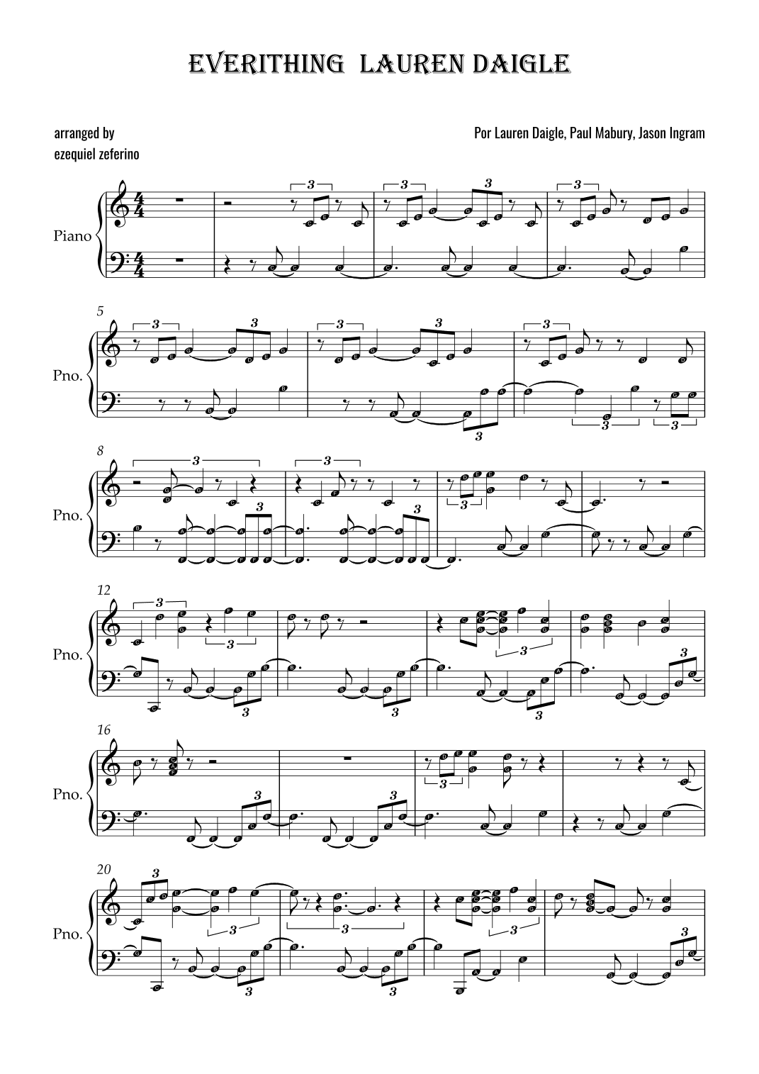 Everything (arr. ezequiel zeferino)