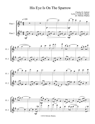 His Eye Is On The Sparrow (arr. Melody Shipley)