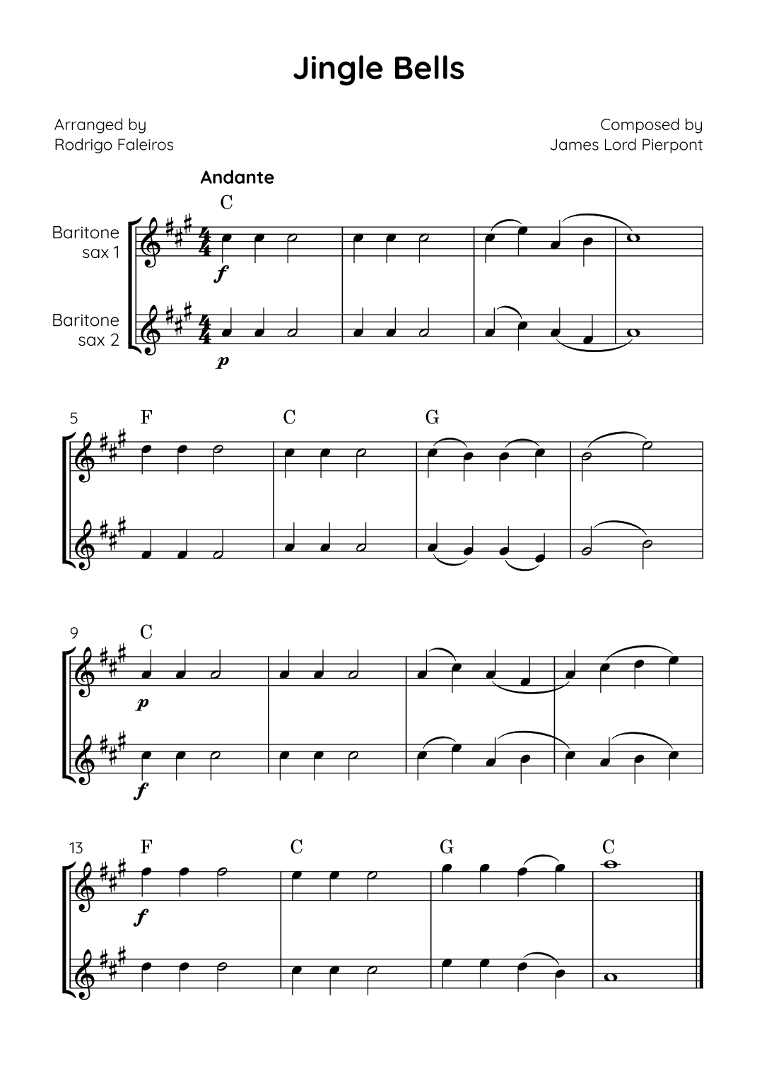 Jingle Bells (arr. Rodrigo Faleiros)