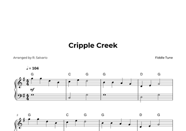 Cripple Creek - Easy Piano (Beginner) (arr. R. Salvario)