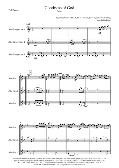 Goodness Of God (arr. Fabio Britto)