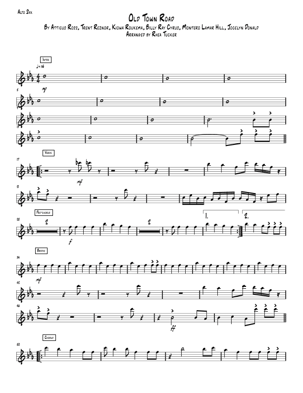 Old Town Road (remix) (arr. Rhea Tucker)