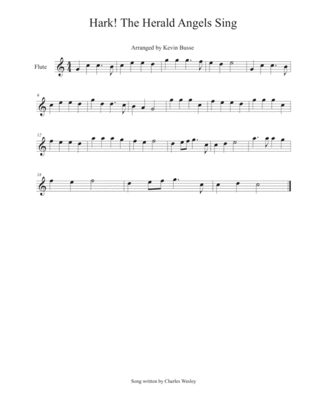 Hark! The Herald Angels Sing - Flute (arr. Kevin Busse)