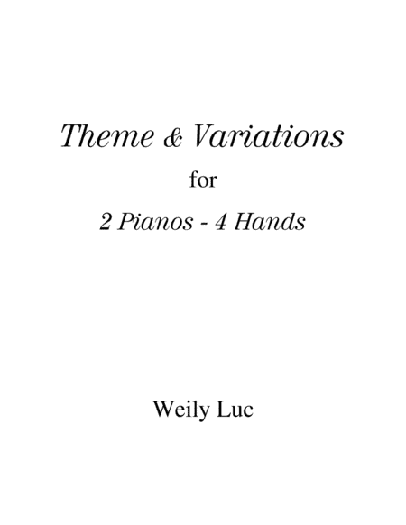 "Theme & Variations" for 2 pianos 4 hands