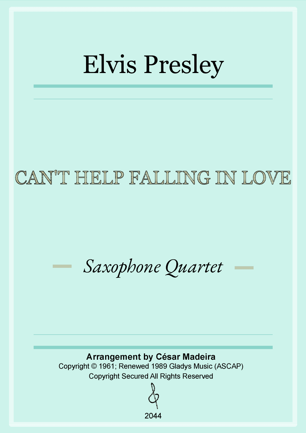 Can't Help Falling In Love (arr. César Madeira)