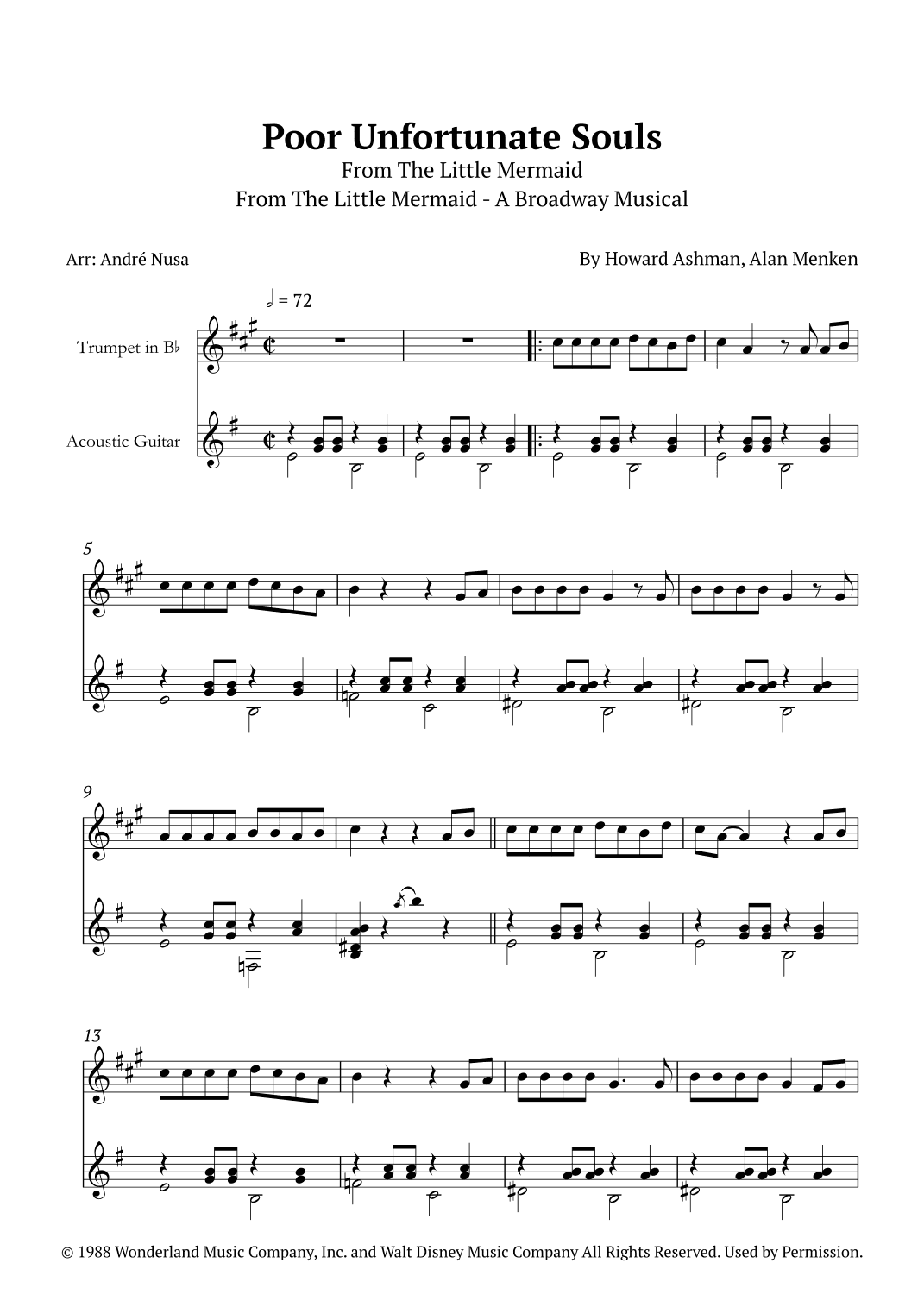 Poor Unfortunate Souls (arr. André Nusa)