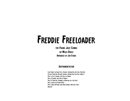 Freddie Freeloader (arr. Jim Evans)