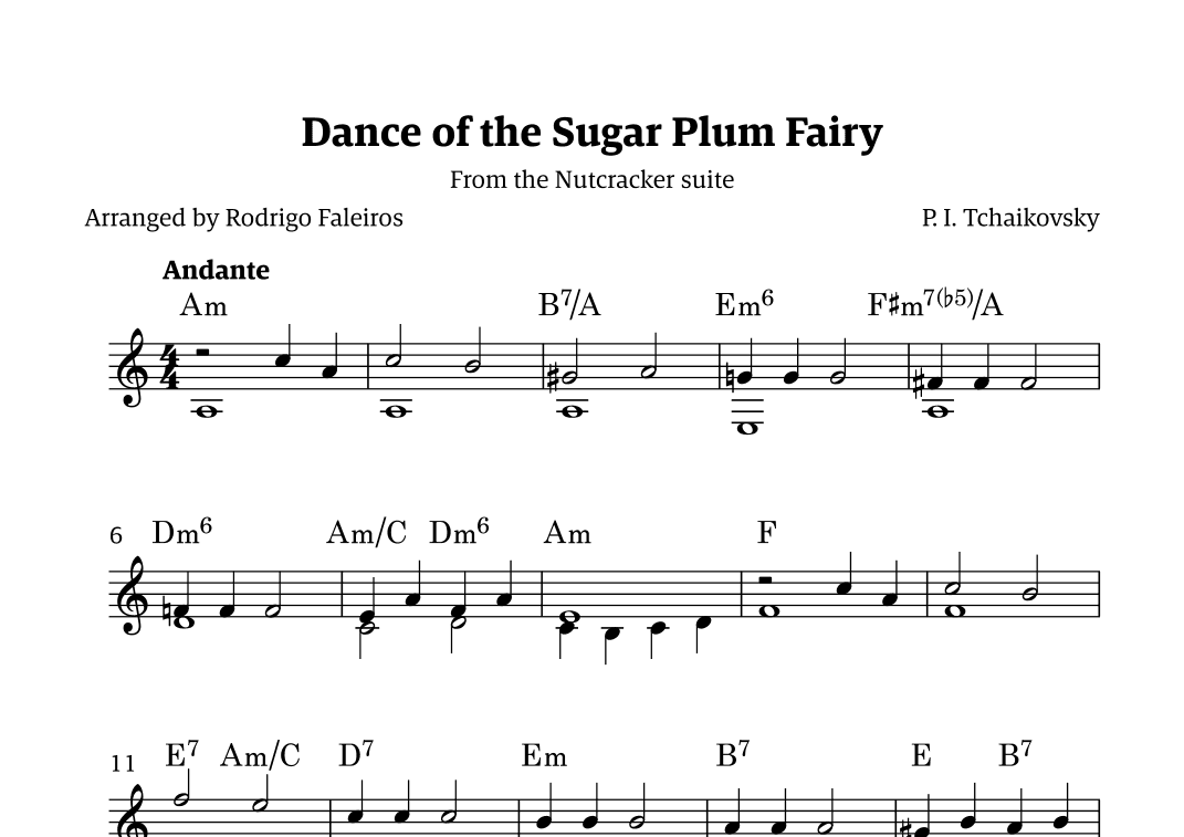 Sugar Plum Fairy theme (arr. Rodrigo Faleiros)