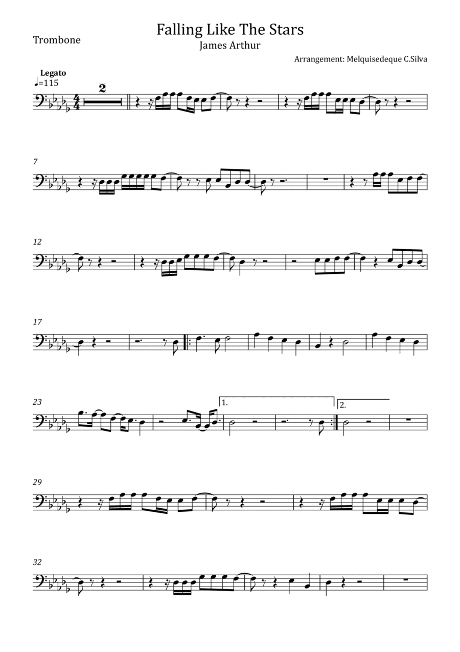 Falling Like The Stars (arr. Melquisedeque C.Silva)