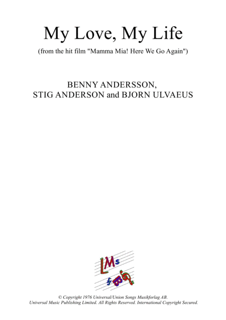 My Love My Life (arr. Mike Lyons)
