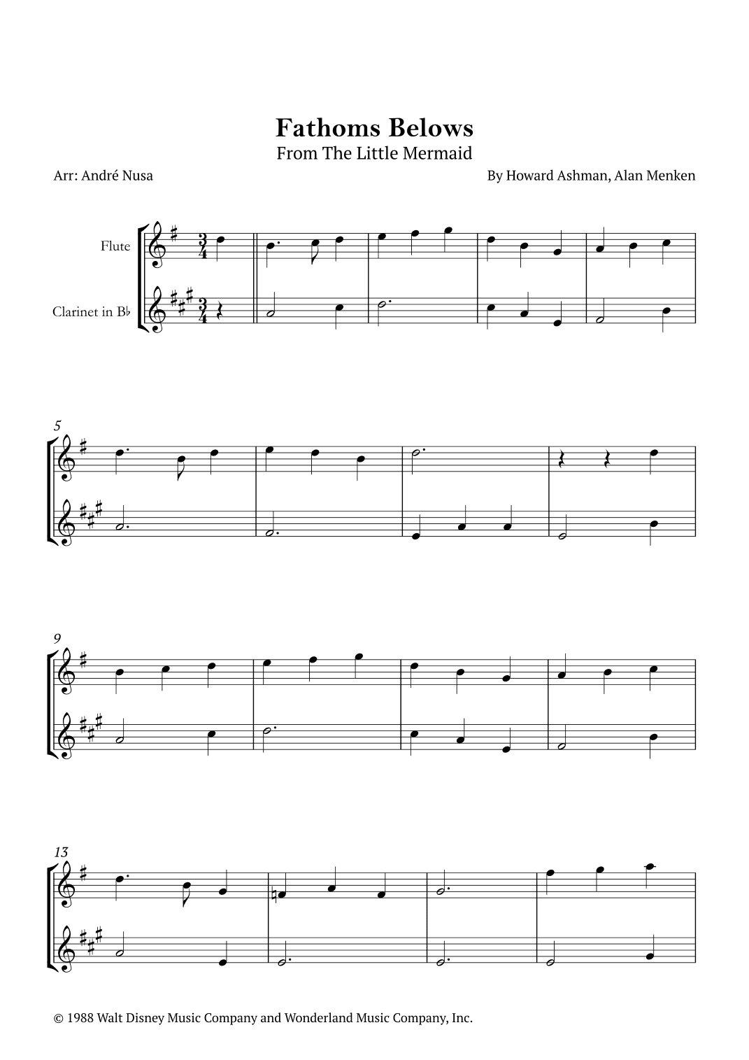 Fathoms Below (arr. André Nusa)