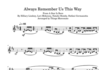 Always Remember Us This Way (arr. Thiago Marconato)