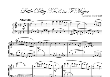 Little Ditty No. 5 in F Major