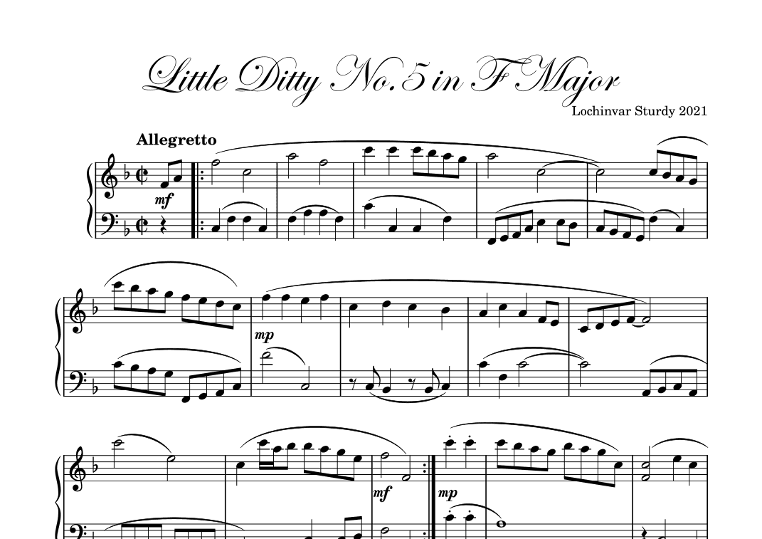 Little Ditty No. 5 in F Major