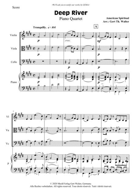 Deep River (arr. Gert Th. Walter)