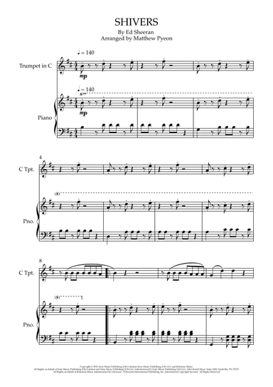Shivers (arr. Matthew pyeon)