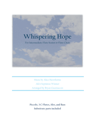 Whispering Hope arranged for Flute Choir (arr. Bryan Guarnuccio)