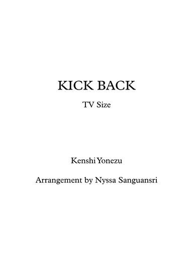 Kick Back (arr. Nyssa Sanguansri)